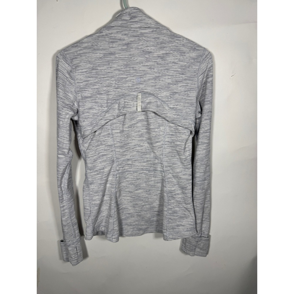 Lululemon Define Jacket Size 6 Grey White Space Dye Full Zip Yoga Athletic - Picture 4 of 8